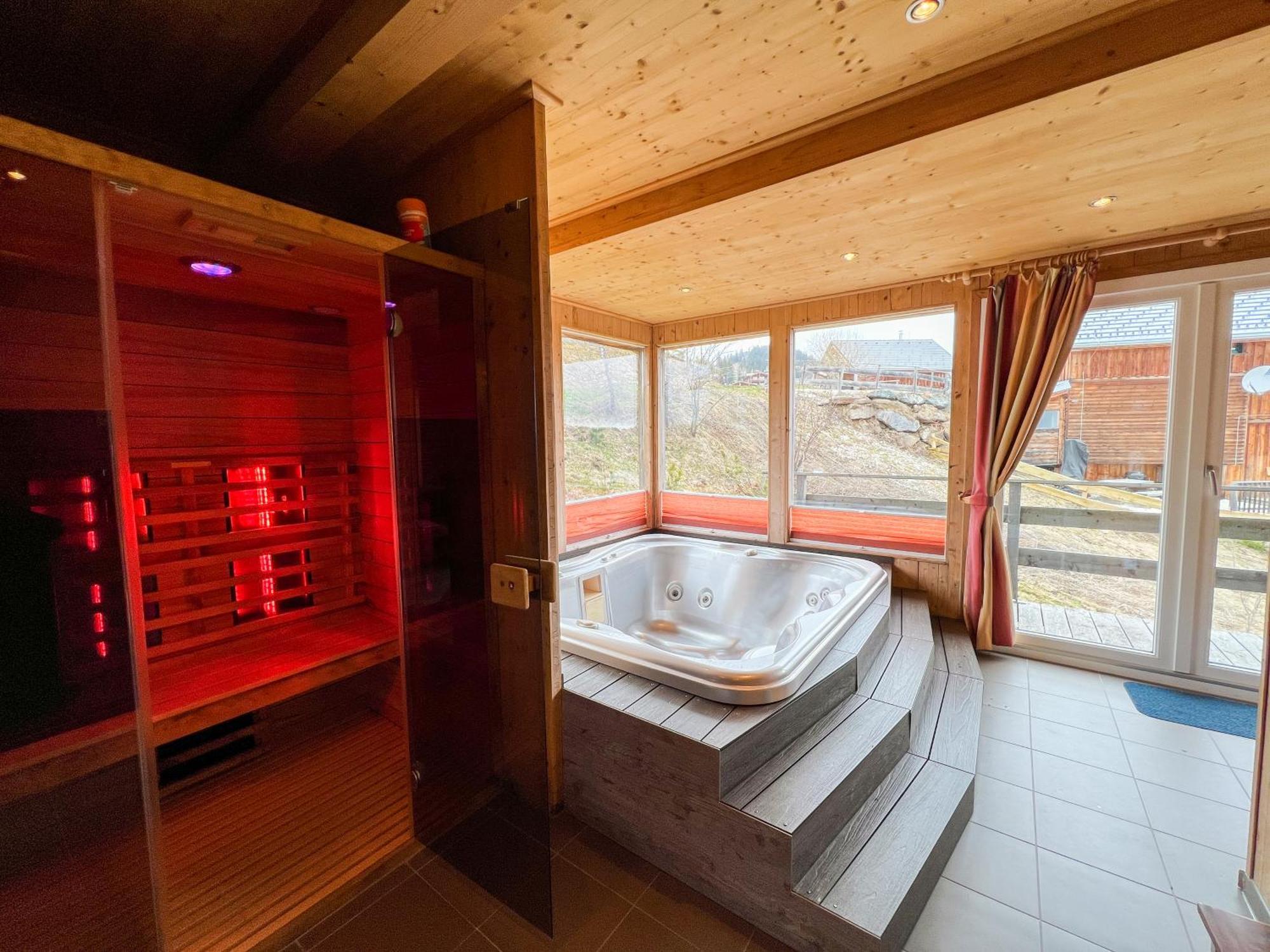1A Chalet '4 Jahreszeiten' Ski Fahren Und Jacuzzi Mit Aussicht! Bad Sankt Leonhard im Lavanttal Ngoại thất bức ảnh